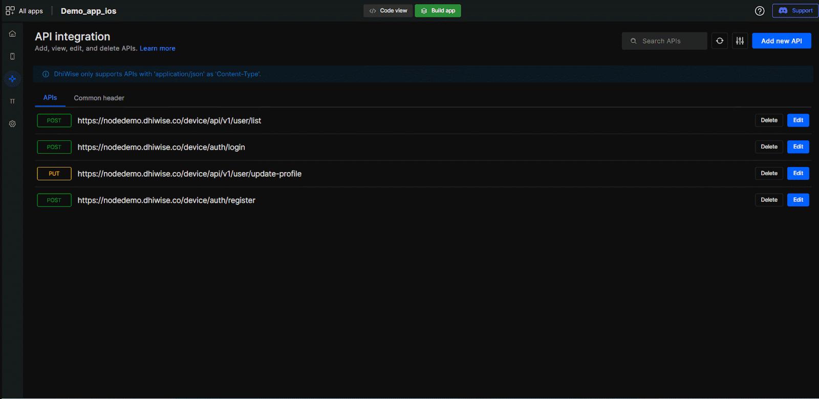 Add New API