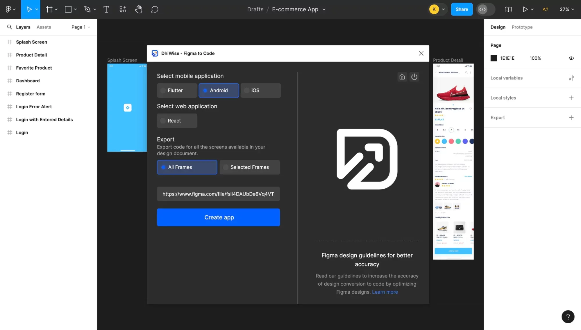 Create an Application in DhiWise