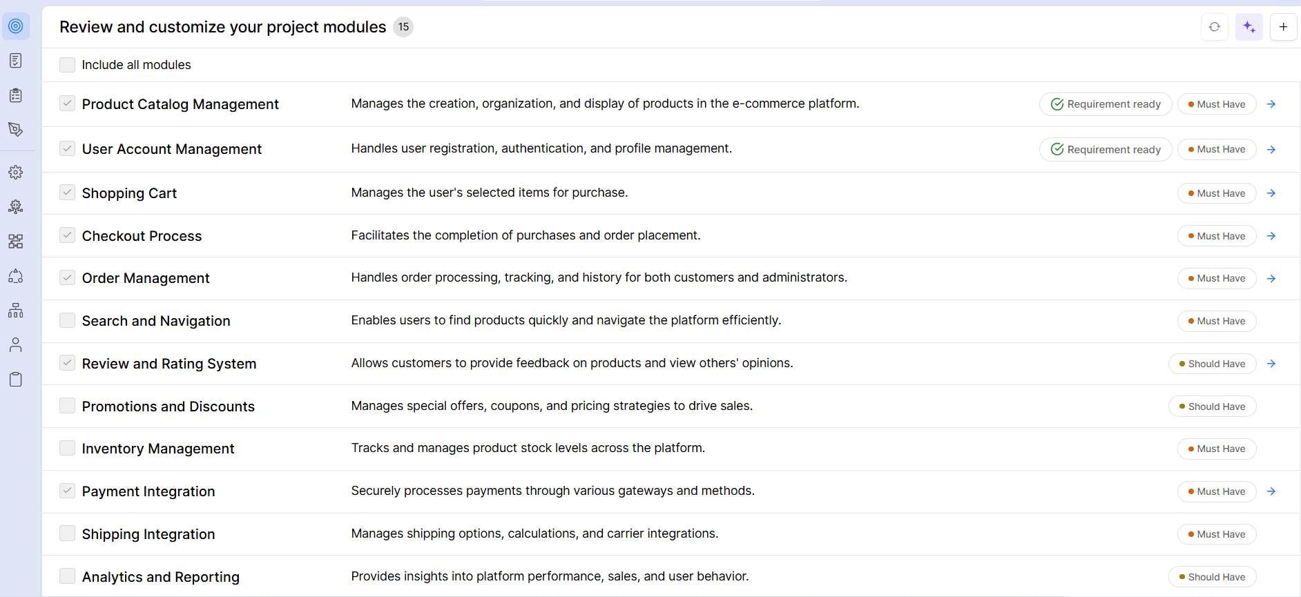 Automated Project Scoping