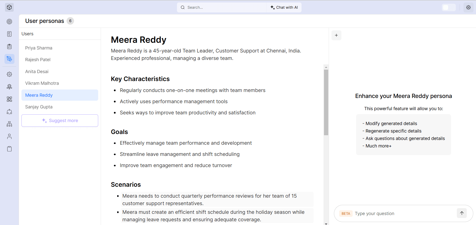 User Persona Creation
