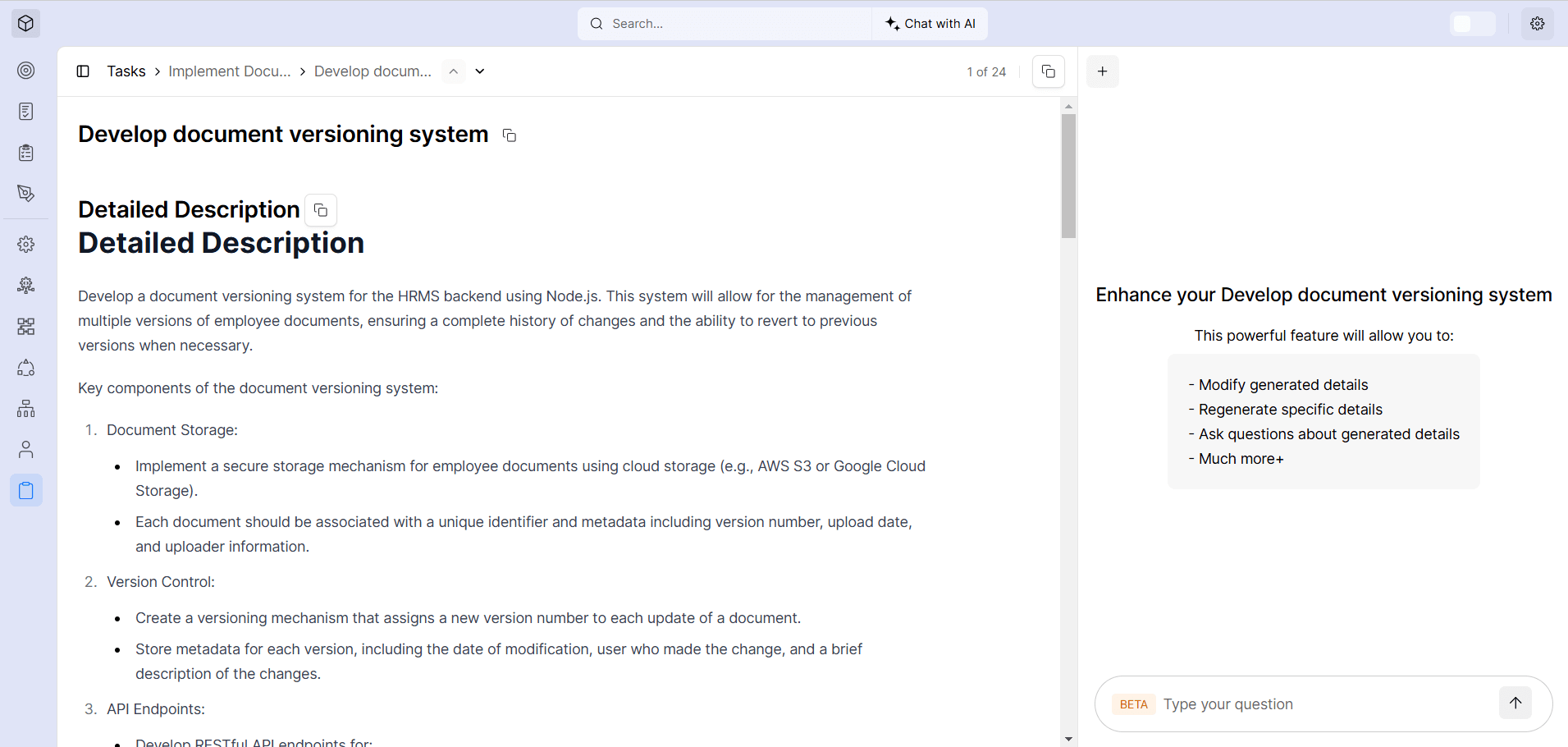 Task: Develop Document Versioning System