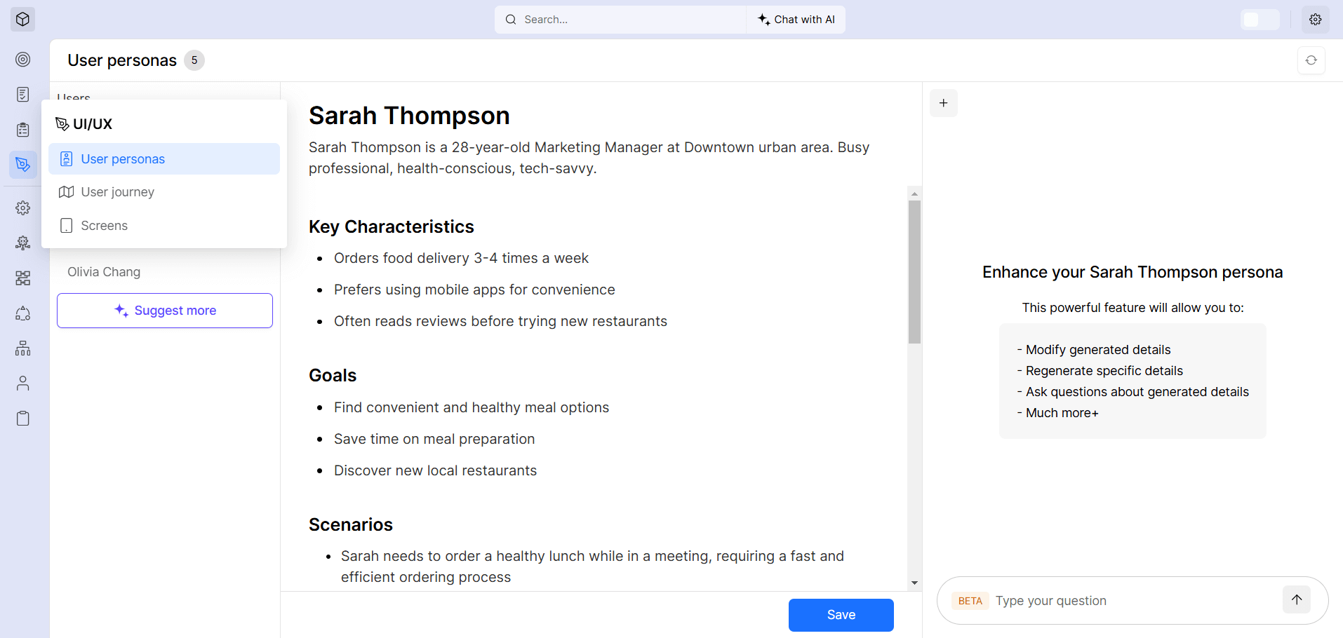 User Persona, User Journey and UI Screens