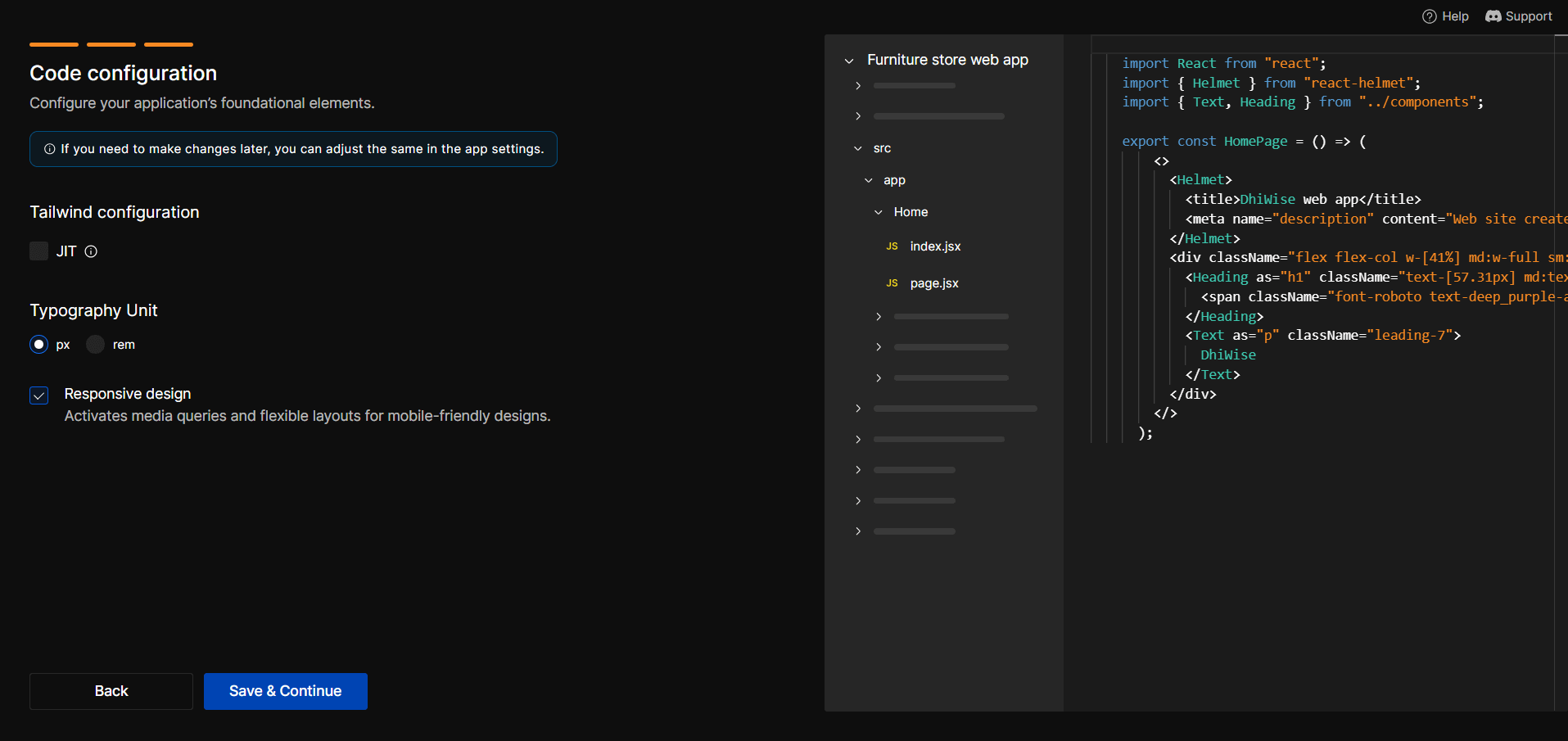 Code Configuration