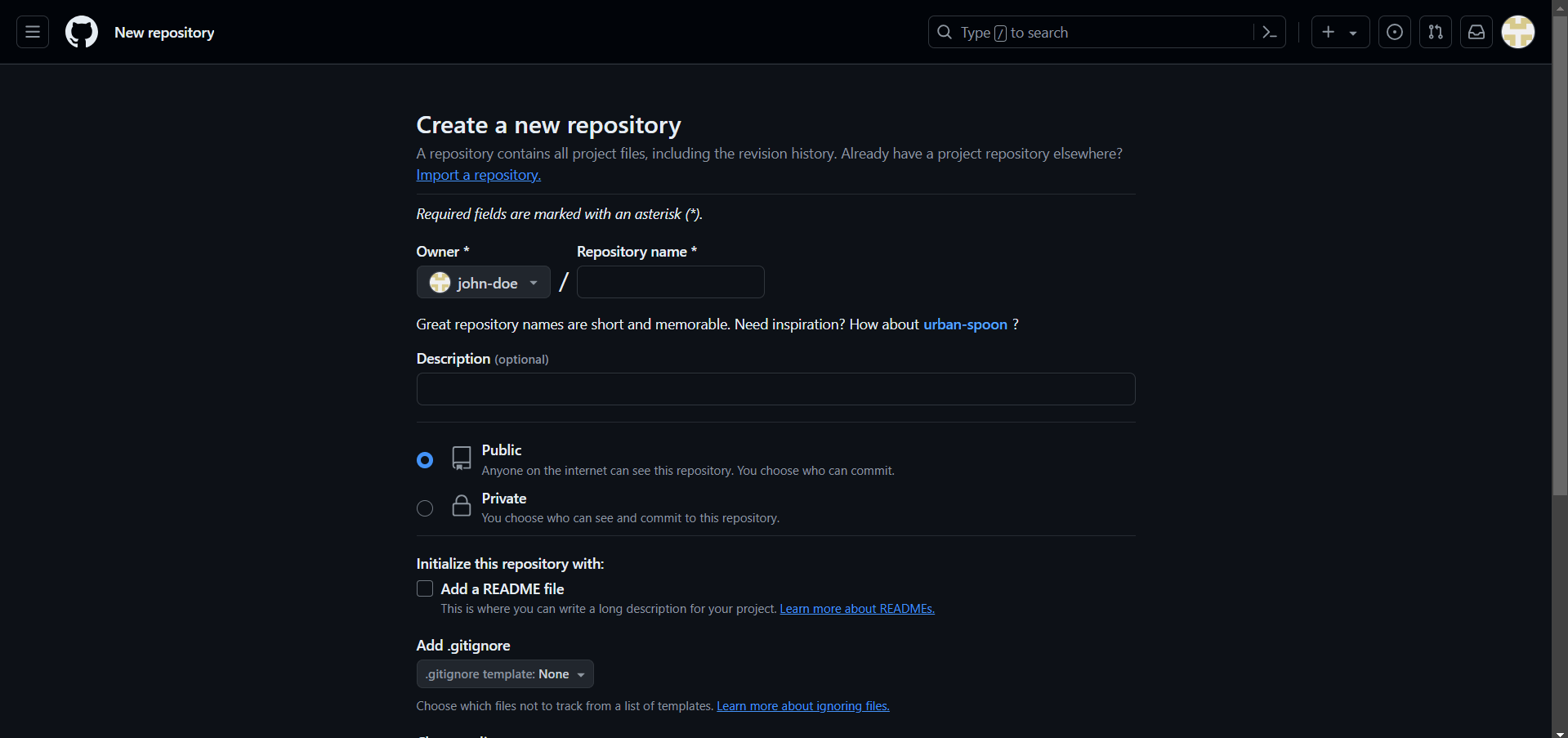 Create a New Repository