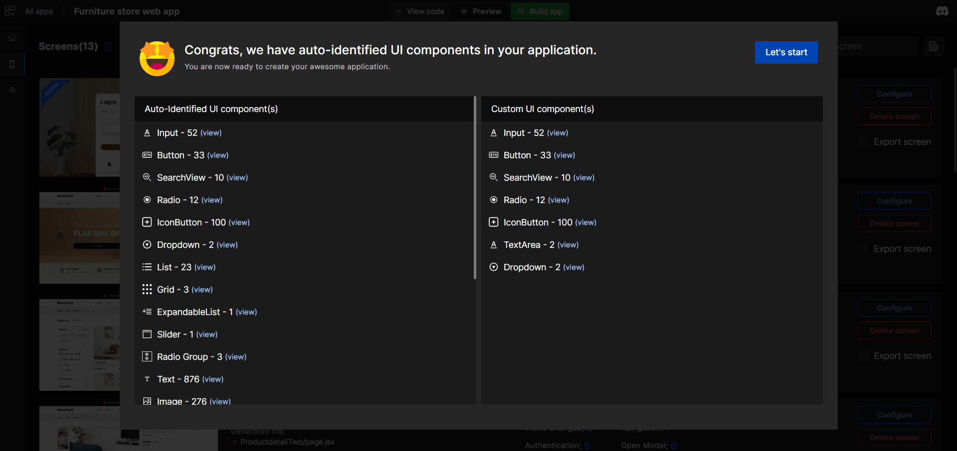 Auto-Identified UI Components