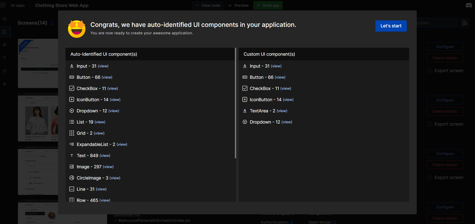 Auto-Identified UI Components