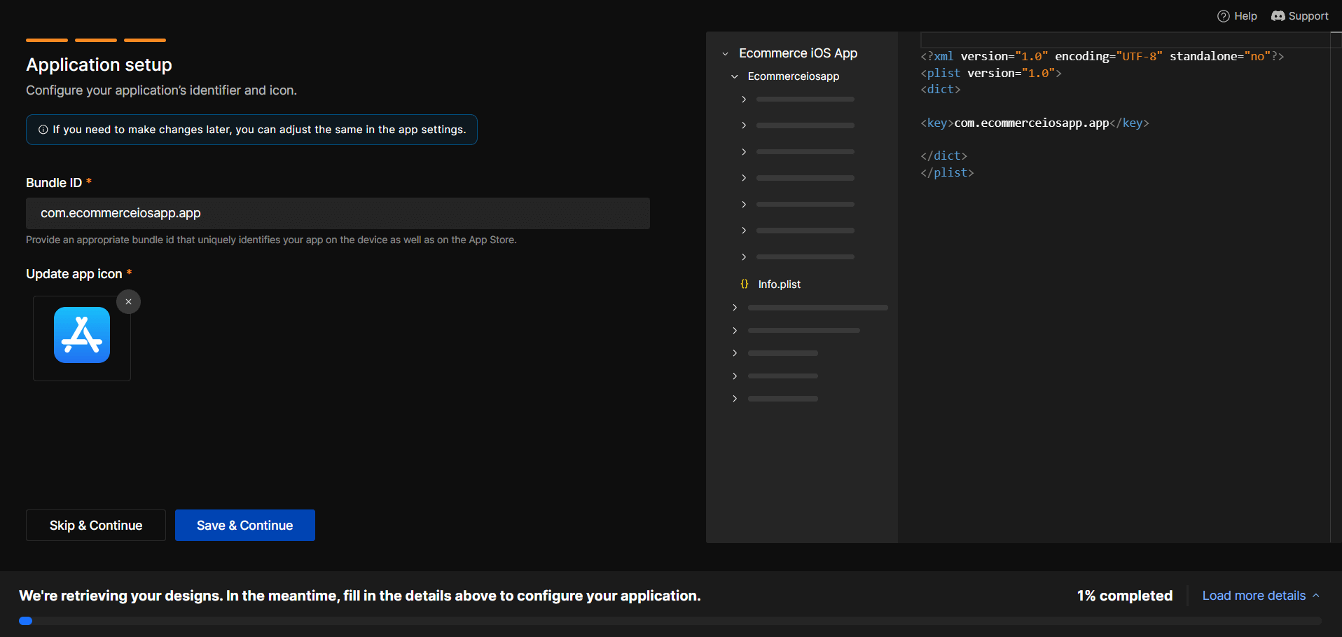 Application Setup