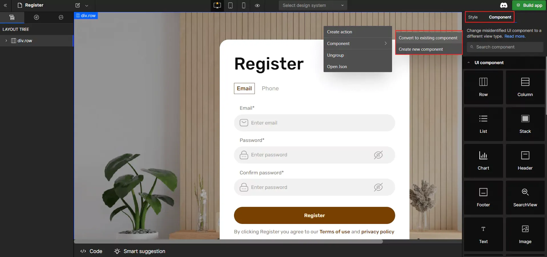 Create Components and Customize Styling