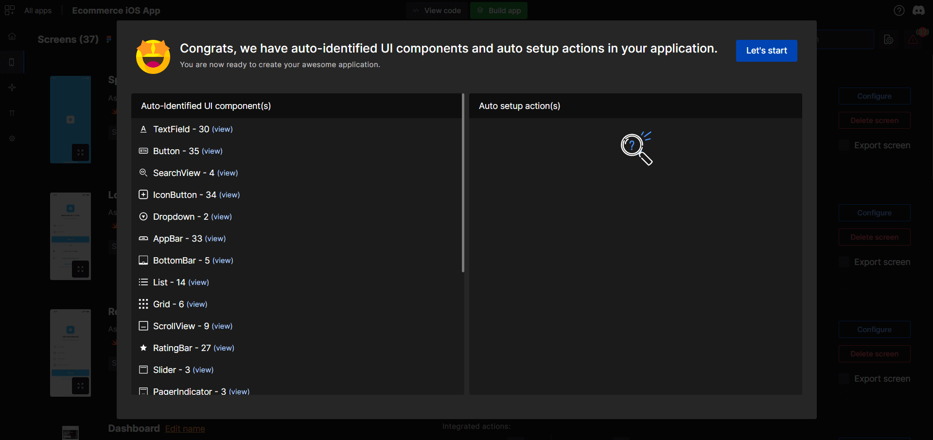 Auto Identified UI Components