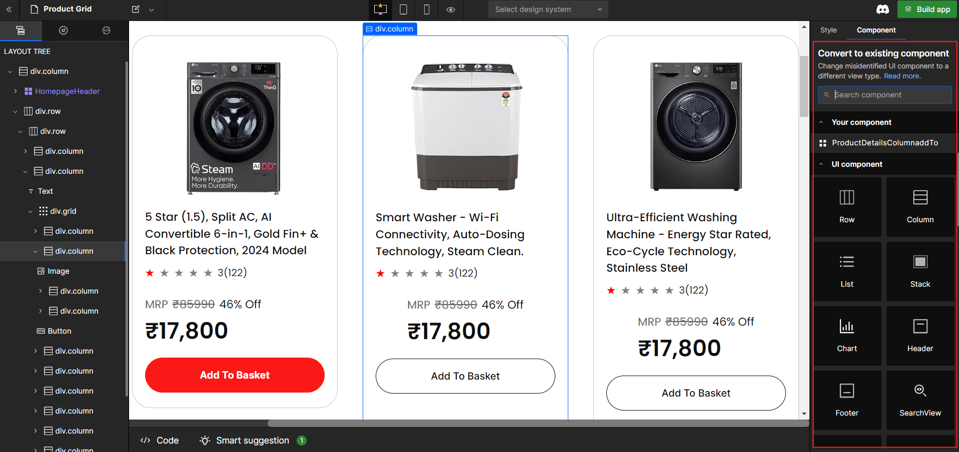 Convert to the Existing Components