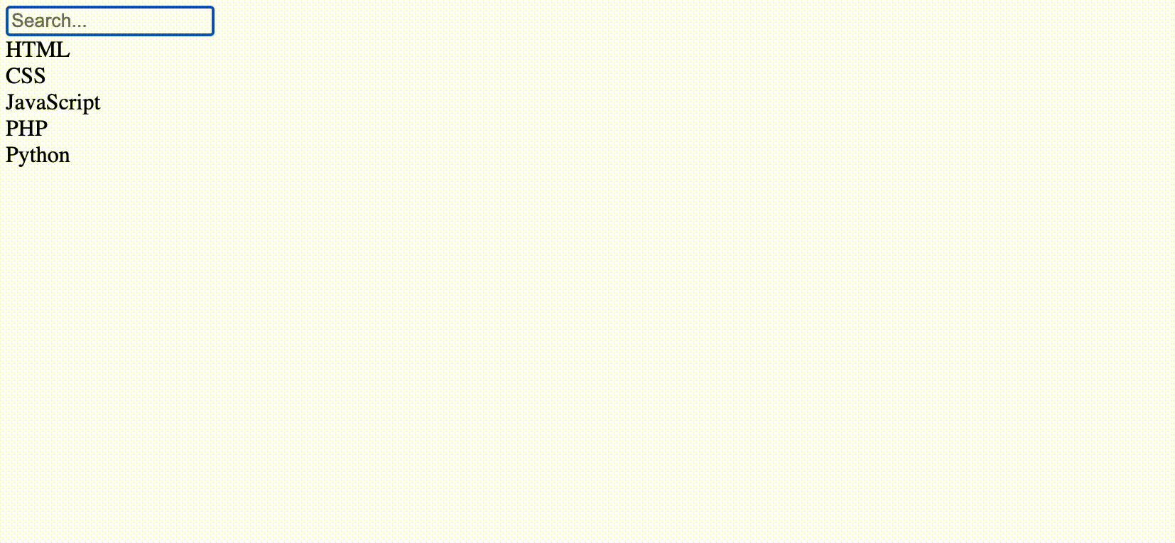 Autocomplete Feature