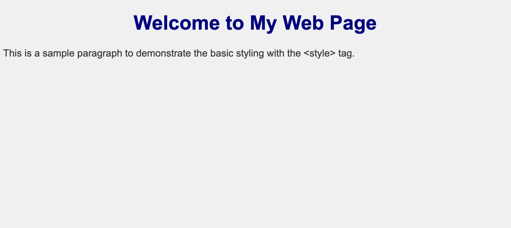 Basic Styling of HTML Elements