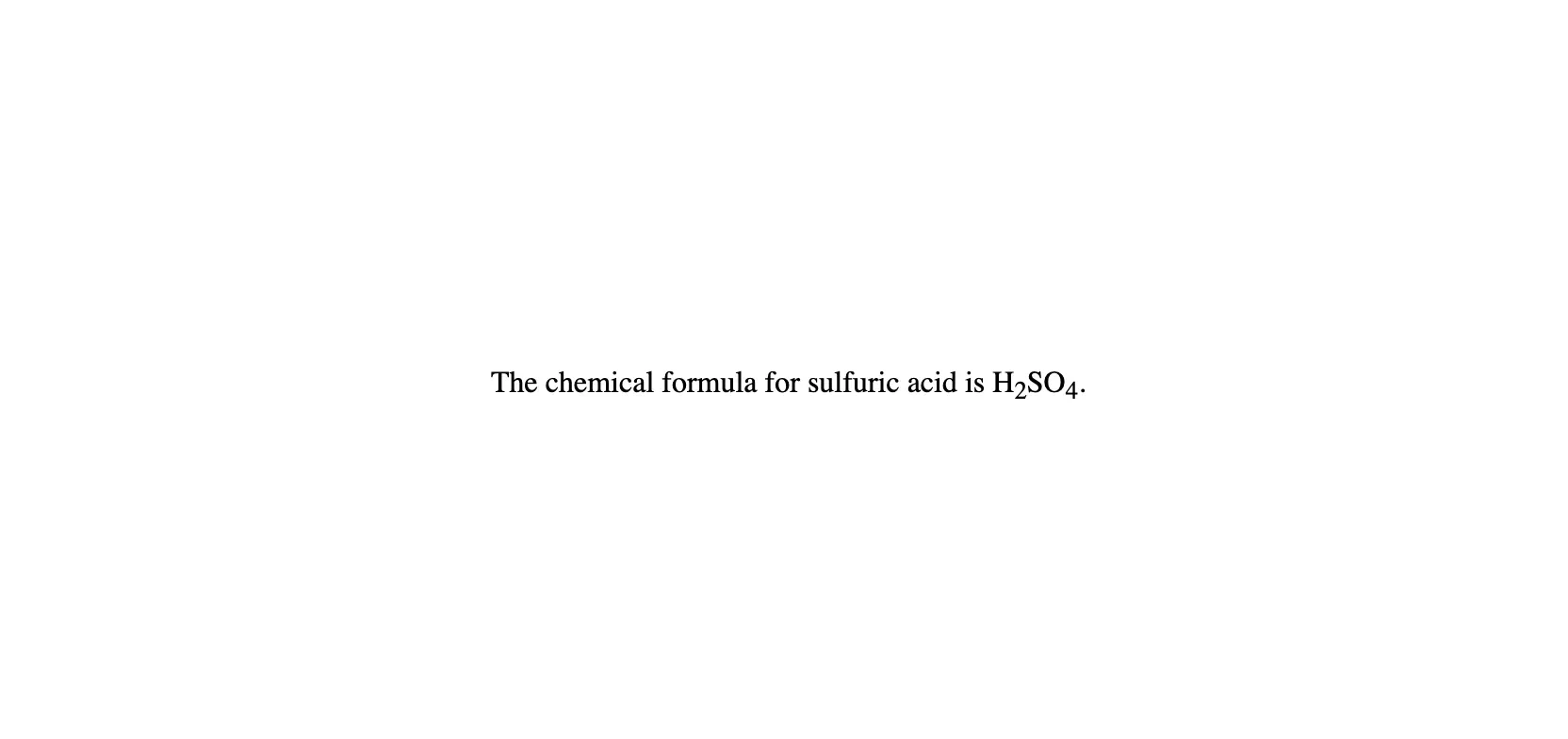 Chemical Formulas