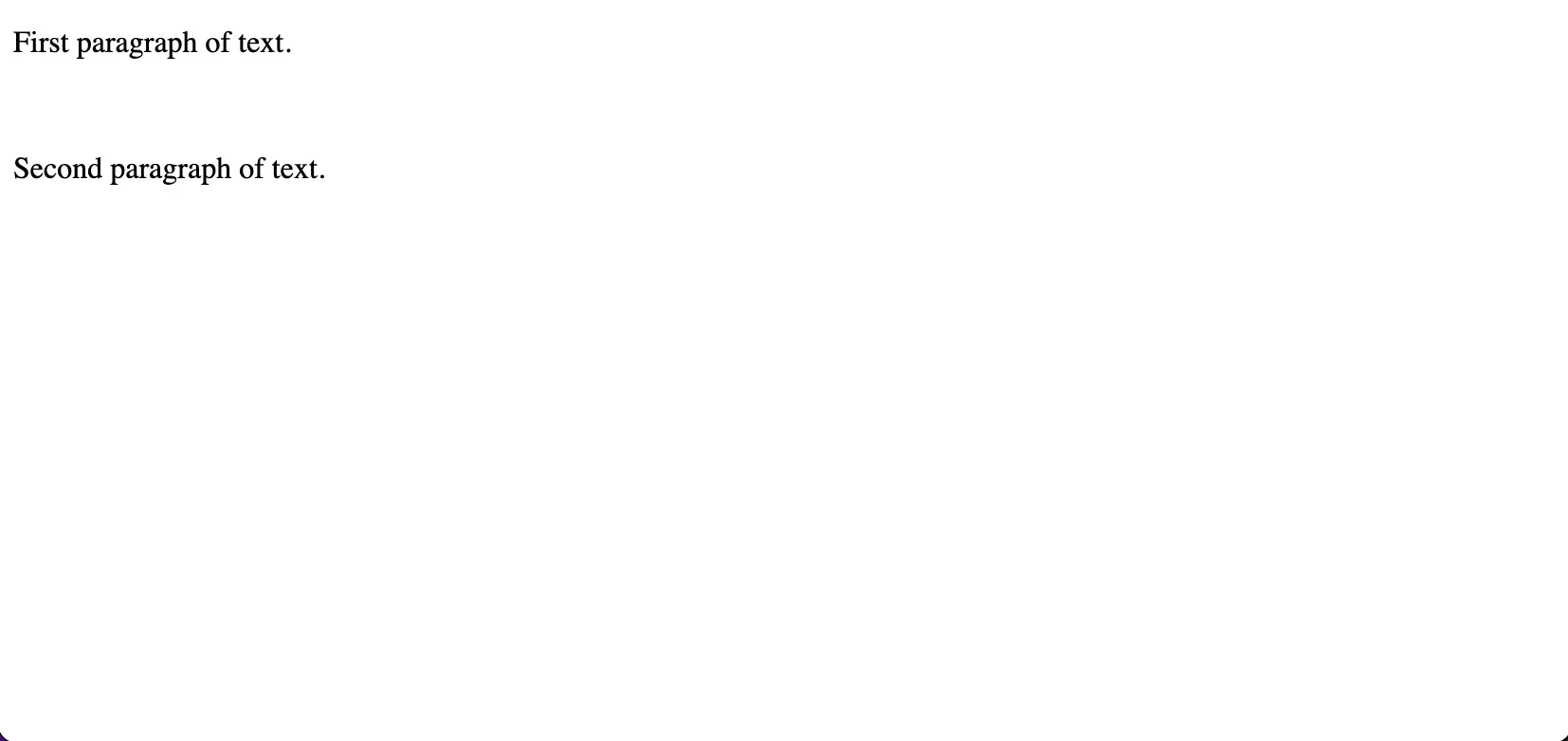 Creating Space Between Paragraphs in HTML