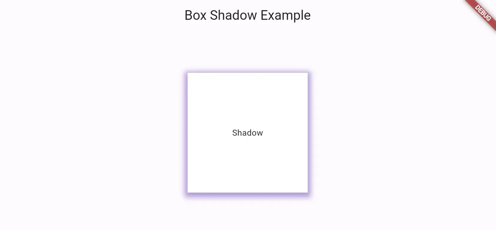 Creating a Shadow Example Widget