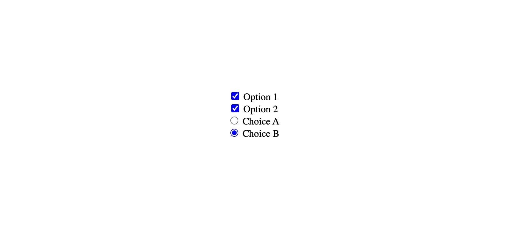Customizing Checkboxes and Radio Buttons