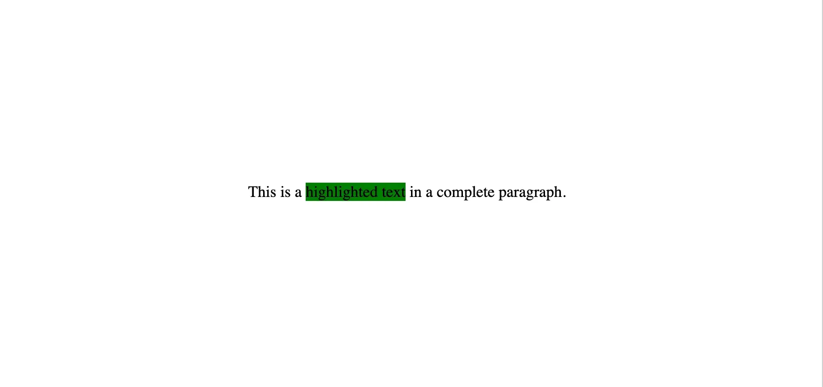 Customizing the Highlight Color with Inline CSS