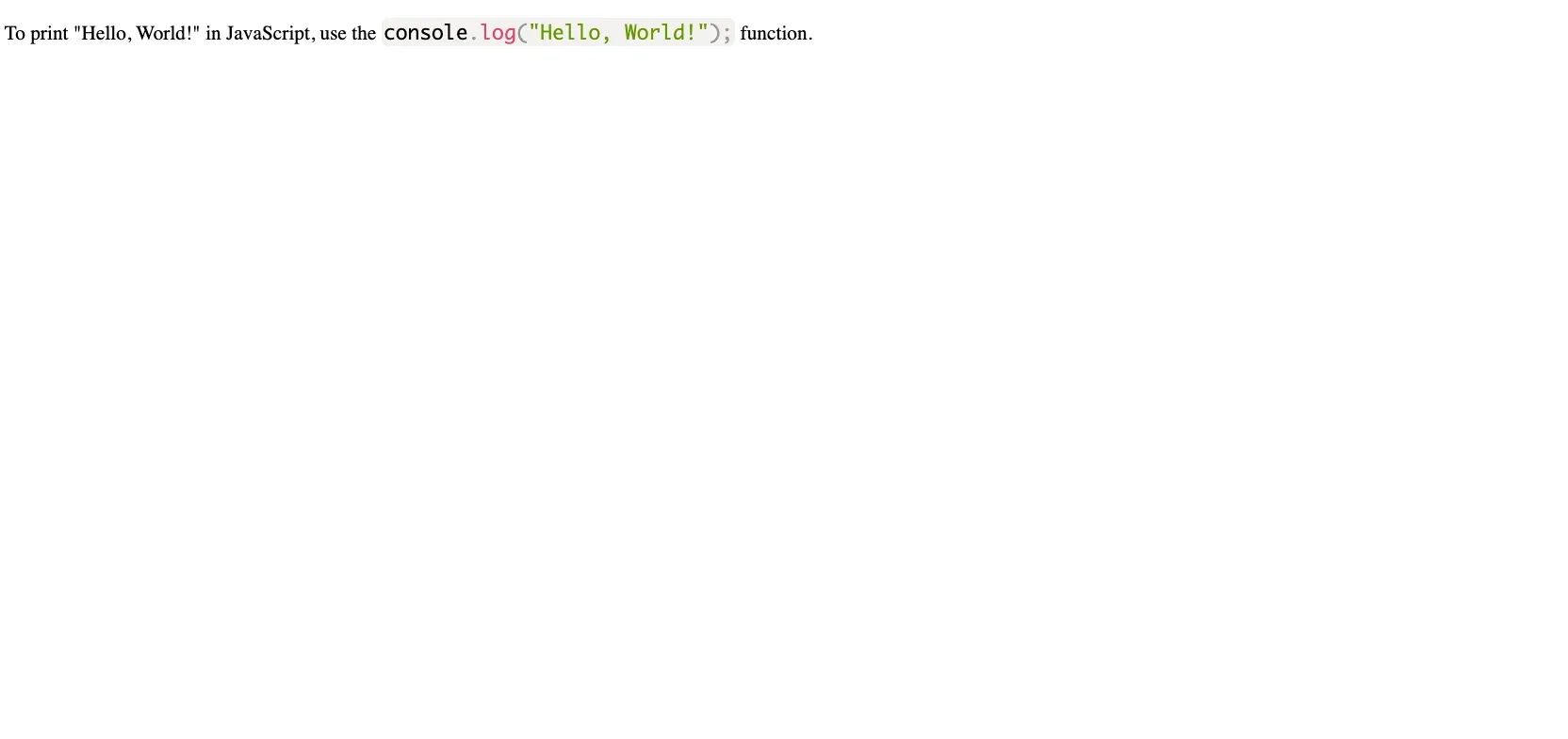 Displaying Inline Code
