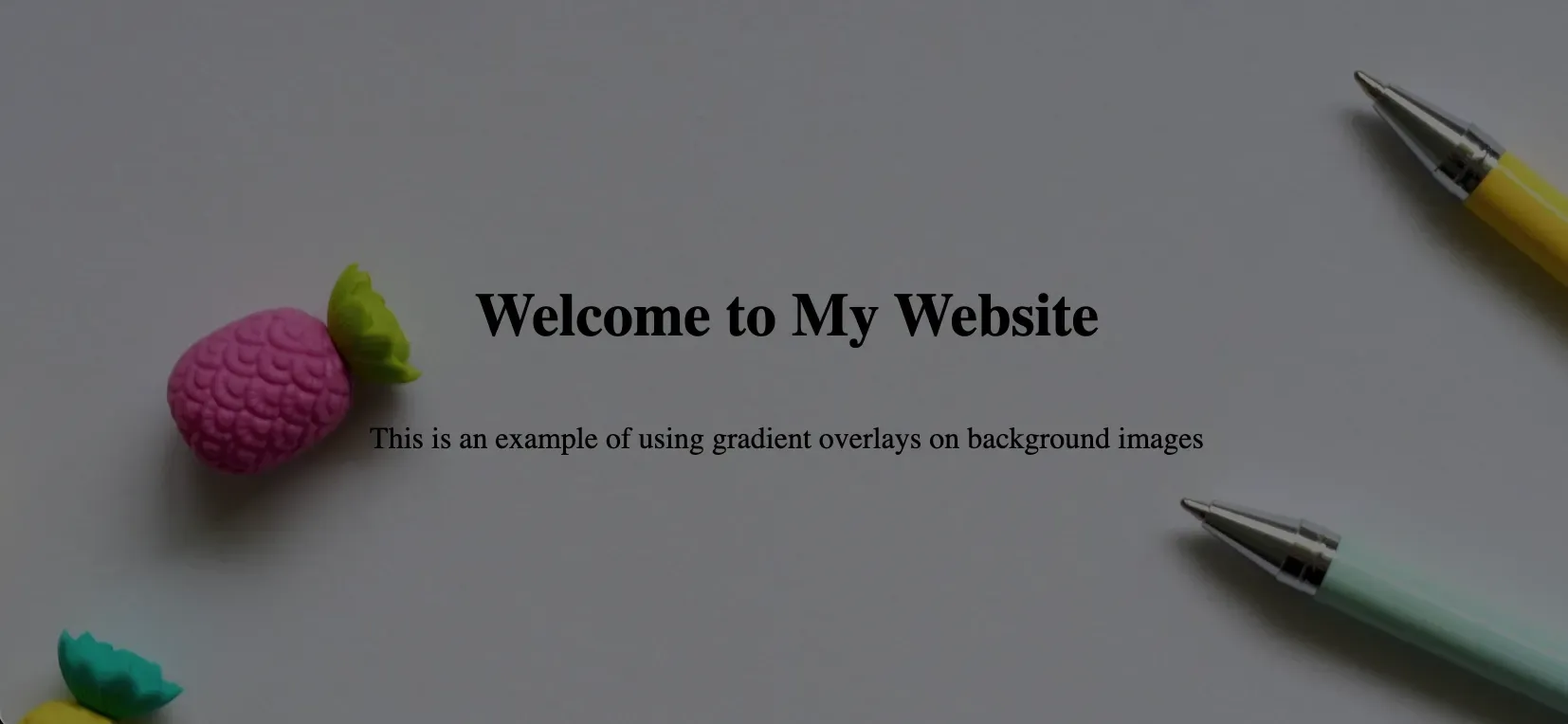 Gradient Overlays on Background Images