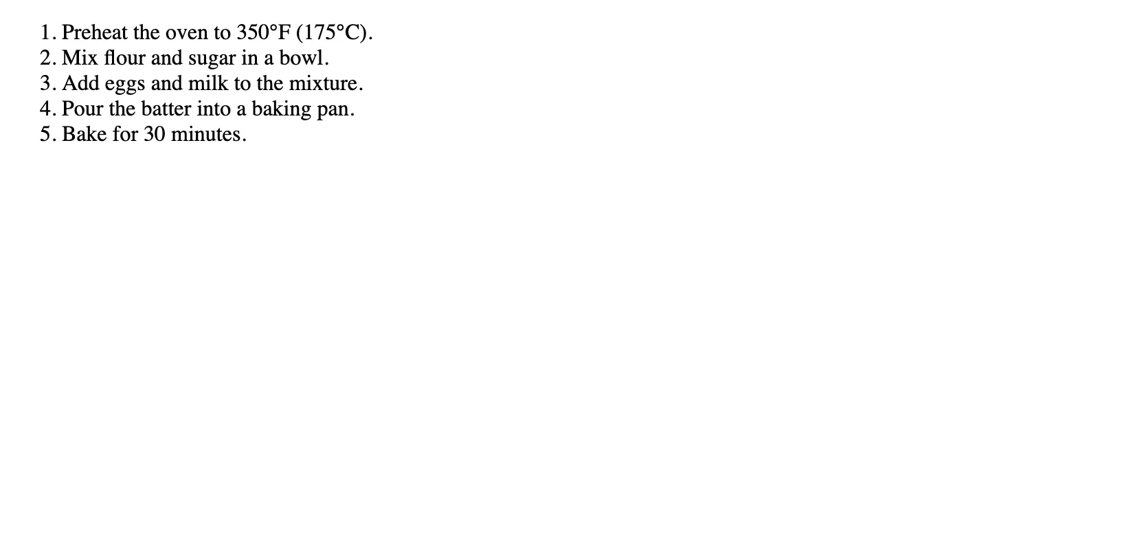 HTML Ordered List