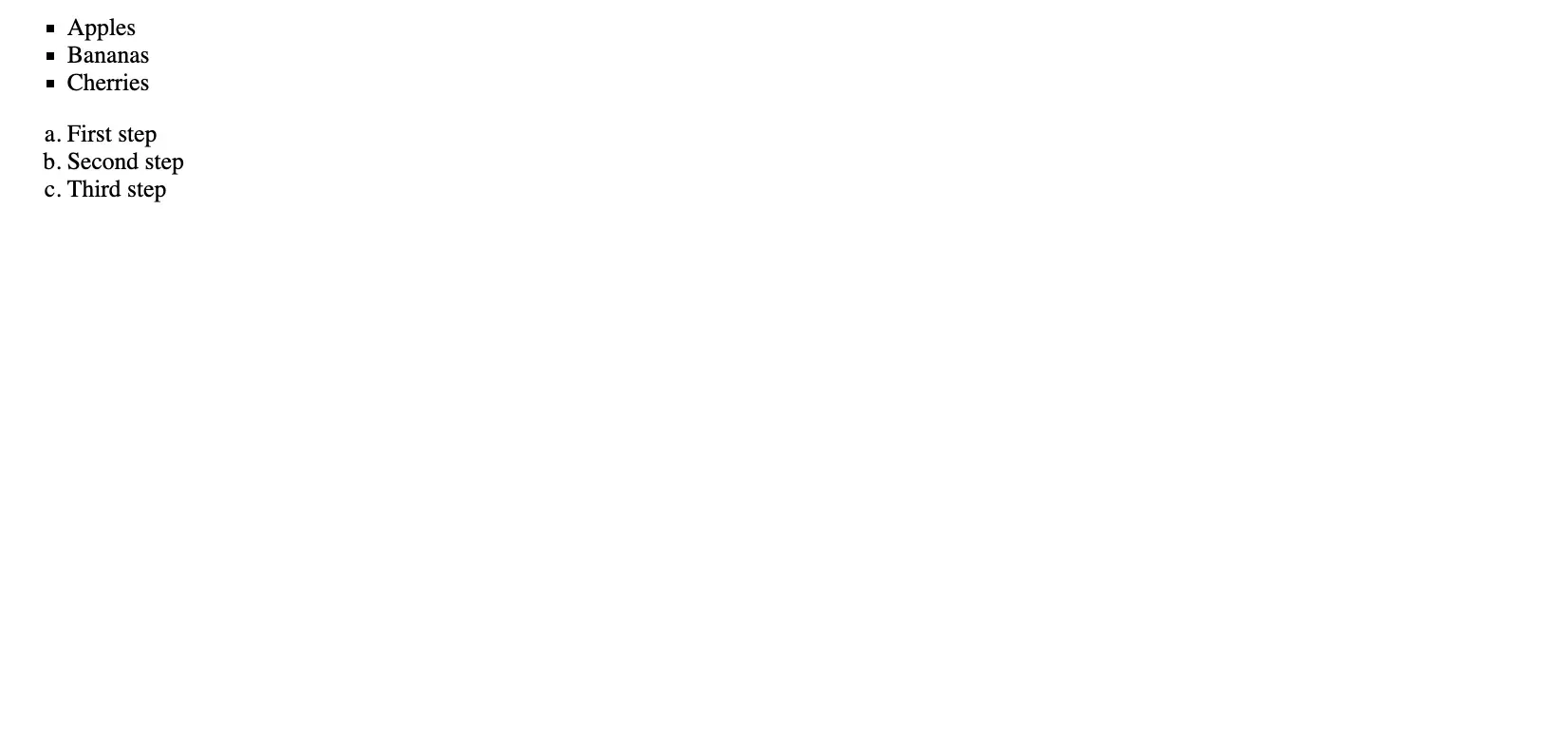 Overview of CSS List Properties