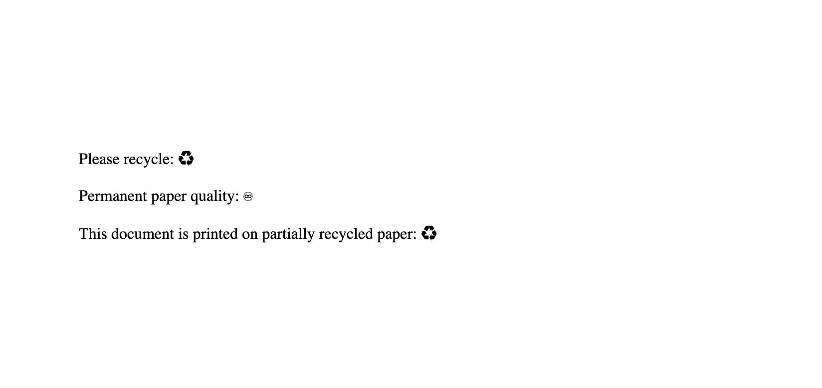 Partially Recycled Paper Symbol