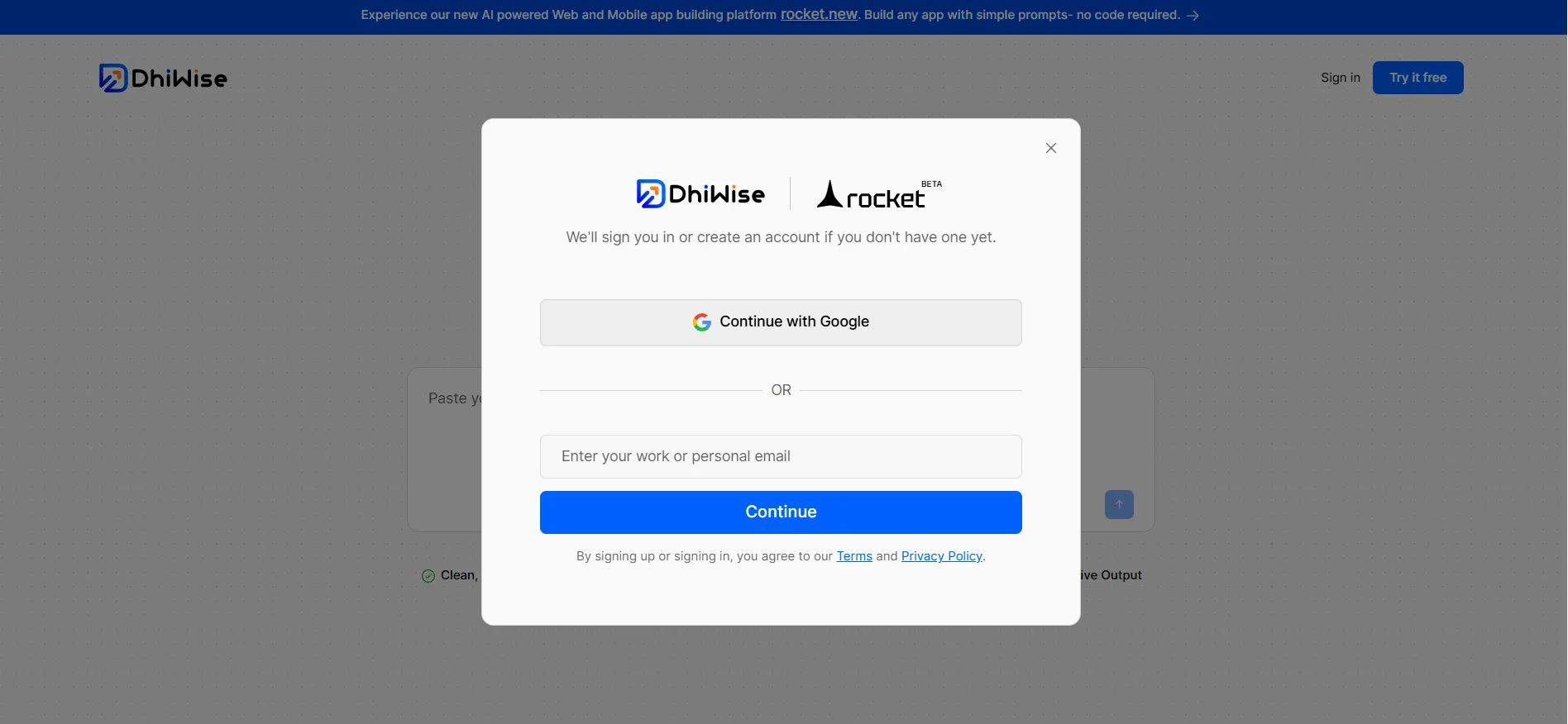 Signup