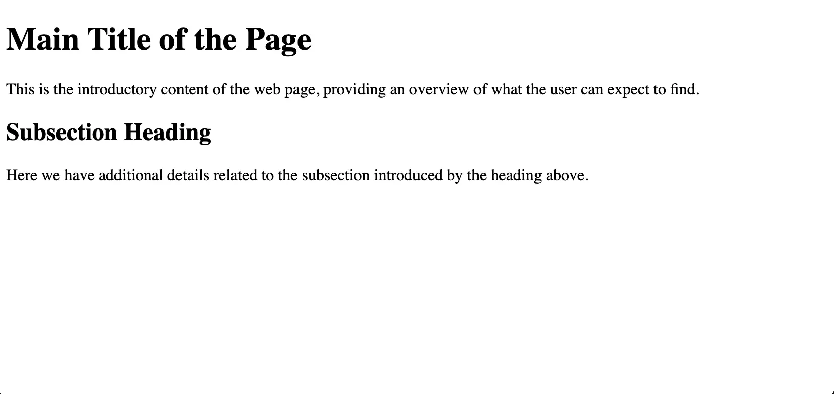 Structuring Text with Paragraph and Heading Elements