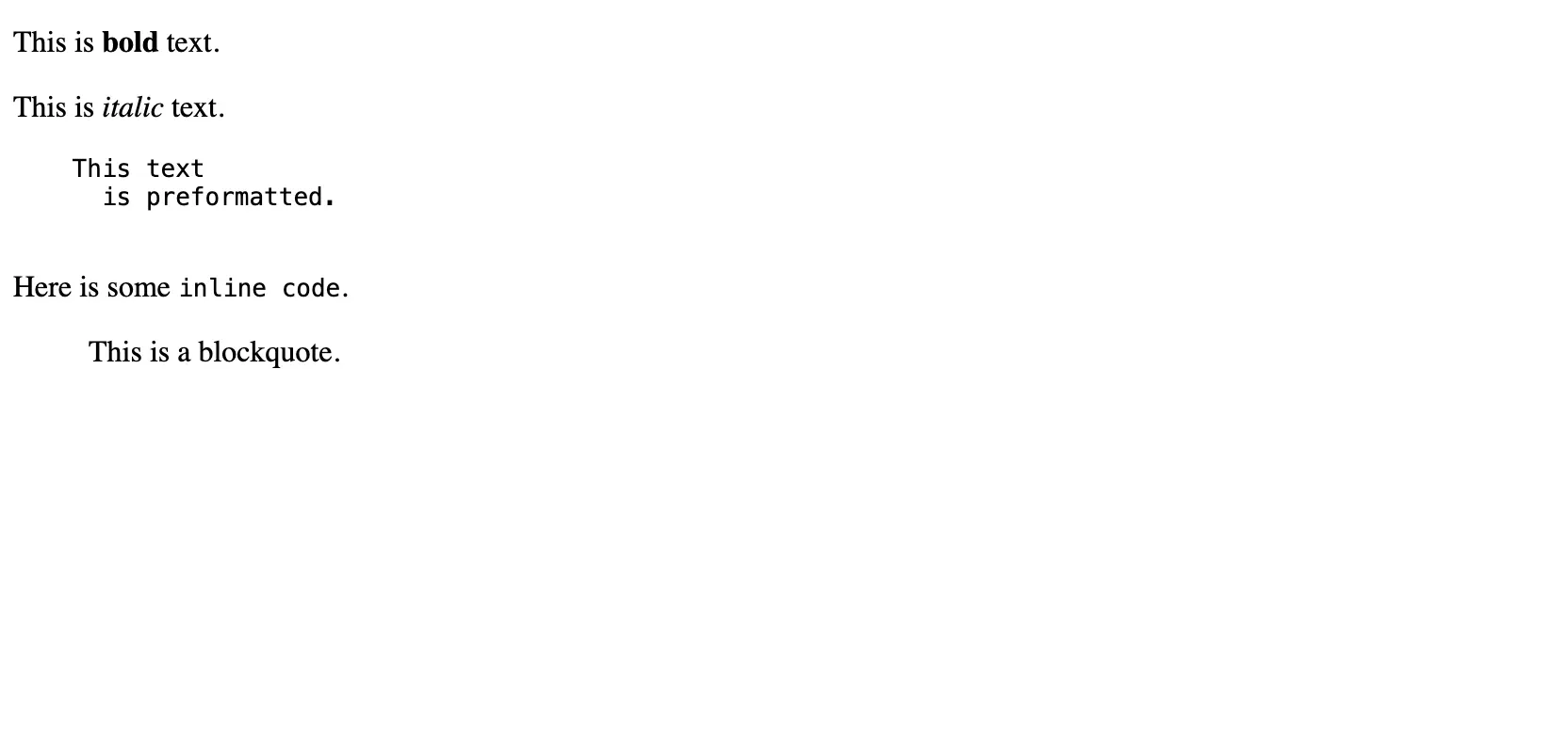 Text Formatting