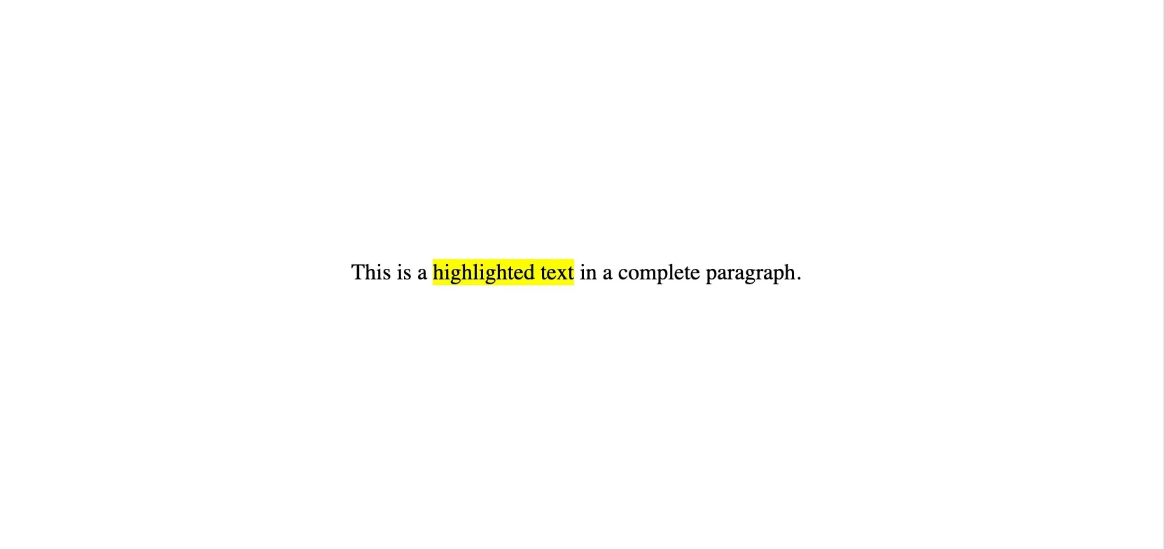 Using the span Tag to Highlight Text