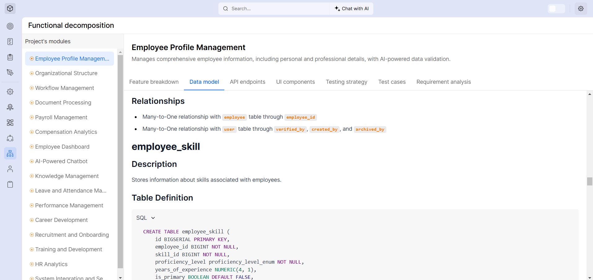 Data Modelling with DhiWise Project Planner