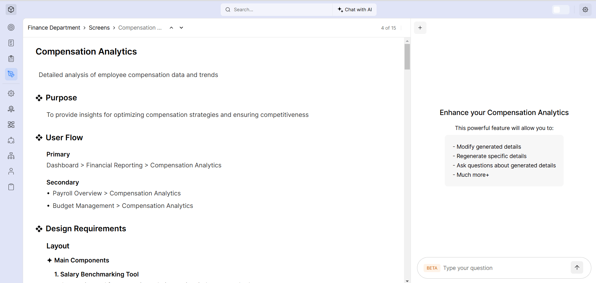 UI Documentation: Compensation Analytics Screen