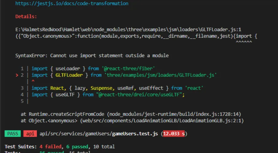 Cannot use import statement