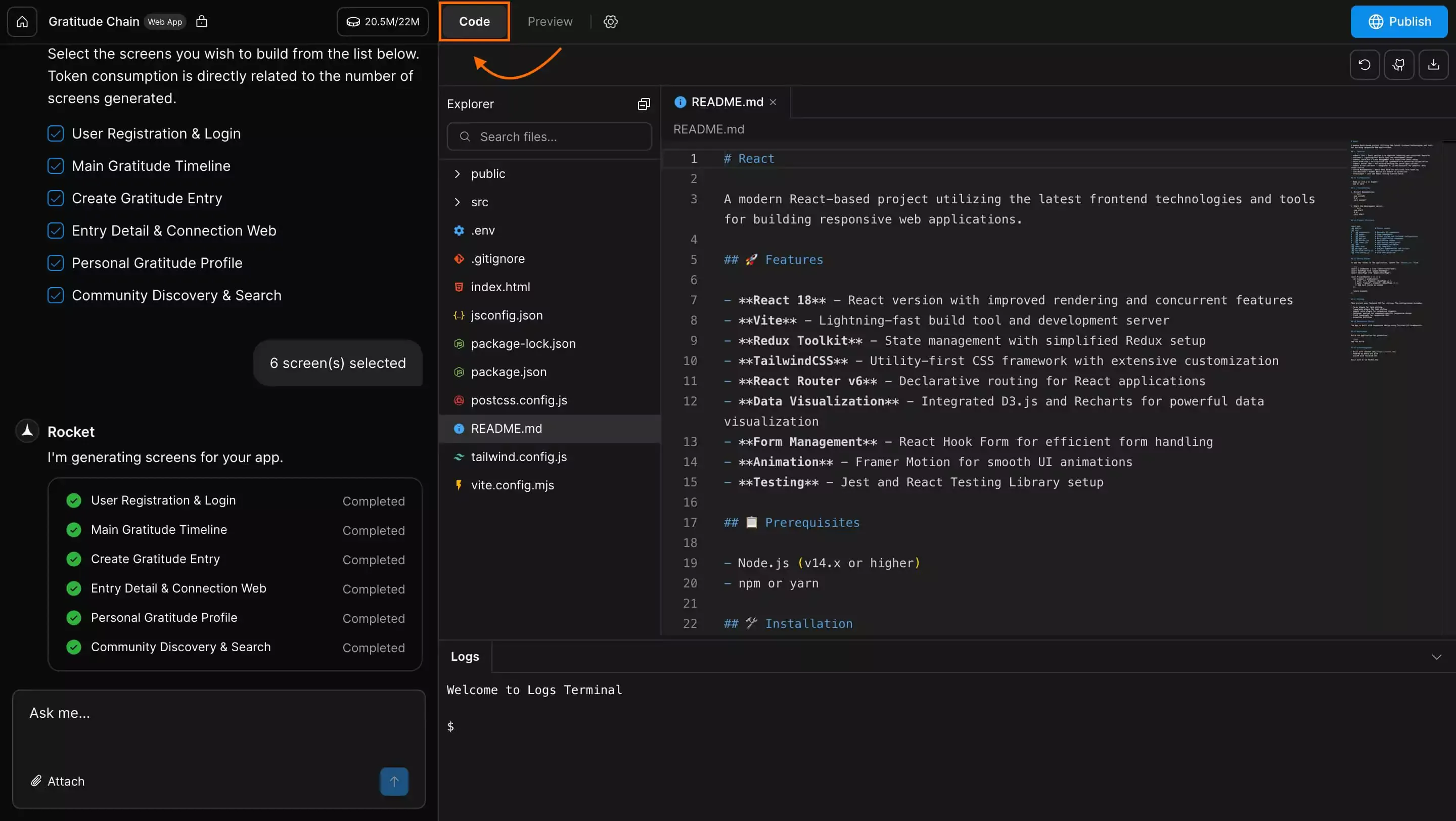 Go to Code View