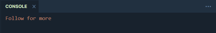 console-follow