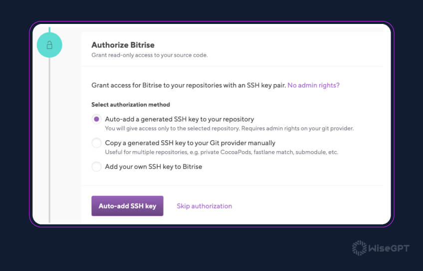 SSH Key Configuration for Bitrise Integration