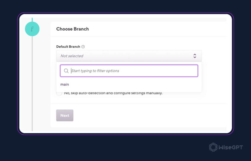Selecting the Default Branch