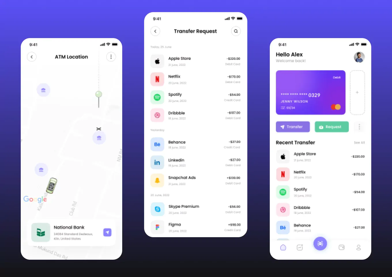 PAYBANK Mobile Banking App UI Kit for Flutter Mobile App