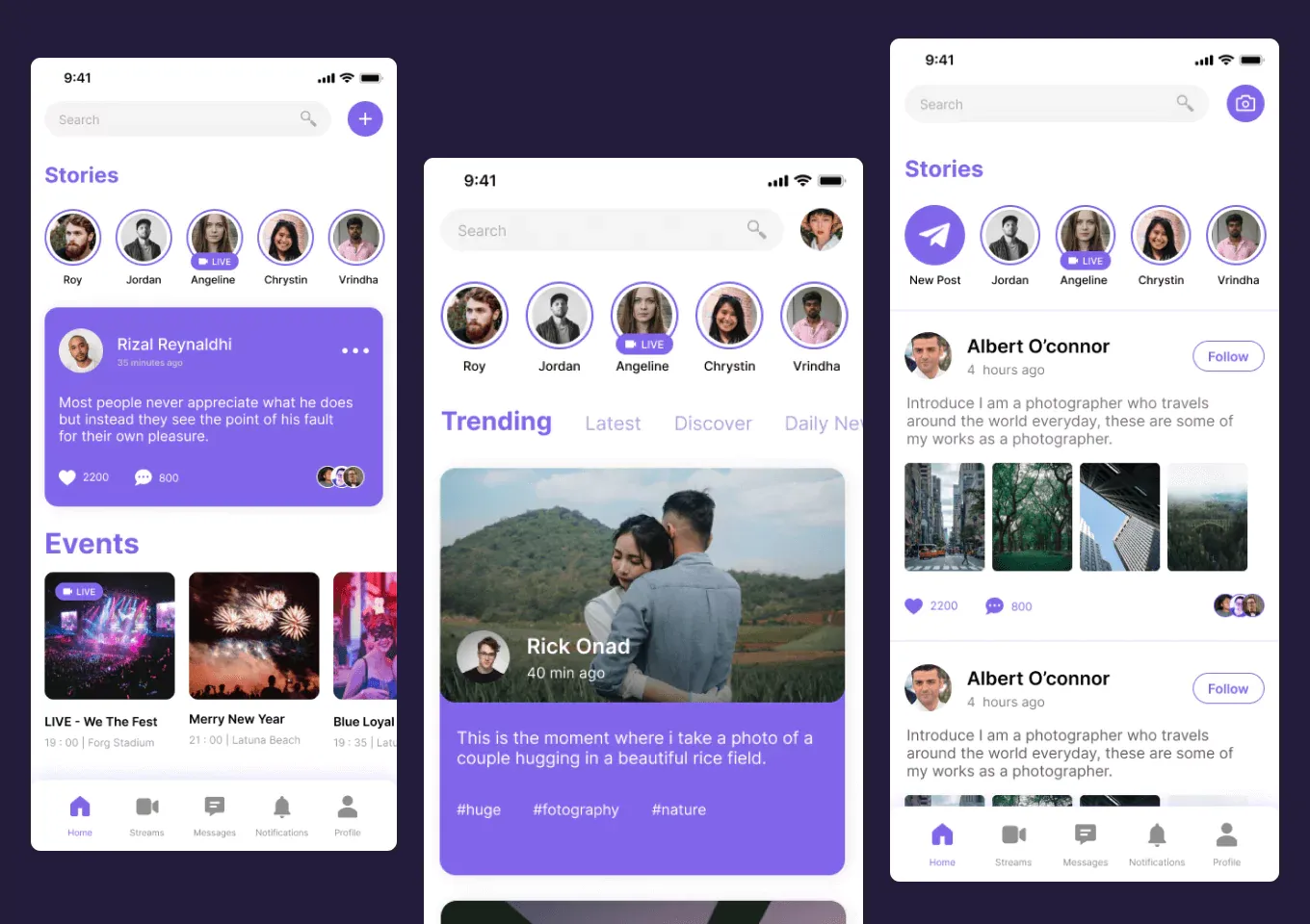 Dating app UI kit for Flutter mobile application by DhiWise