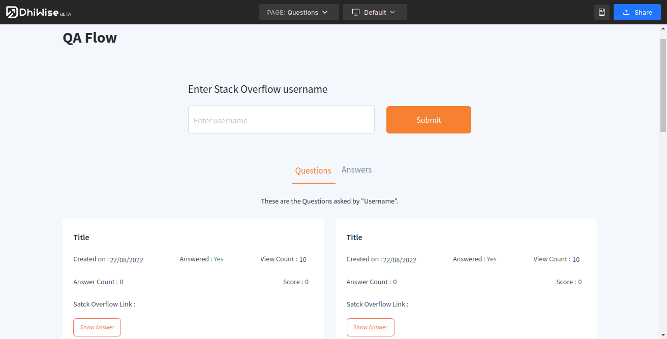 QA Flow to find the questions and answers on Stack Overflow.